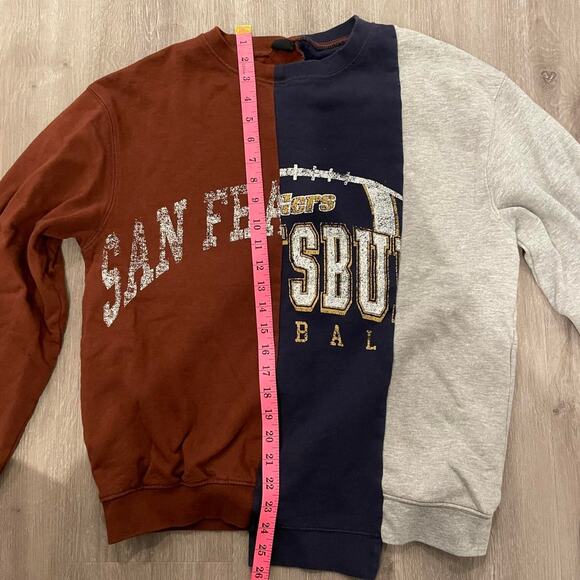 San Francisco Reworked Crewneck Sweatshirt Urban Outfitters Multicolor Small - Picture 7 of 8